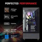 Skytech Azure Gaming PC Desktop, Ryzen 7 9700X 3.8 GHz (5.5GHz Turbo Boost), NVIDIA RTX 4060 8GB GDDR6, 1TB SSD, 16GB DDR5 RAM 6000, 650W Gold PSU, 360mm ARGB AIO, Wi-Fi, Win 11 Home