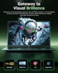 MALLRACE Gaming Laptop,AMD Ryzen 7 5825U Processor(8C/16T,Up to 4.5Hz),16GB DDR4 512GB M.2 2280 NVMe SSD High Performance Gaming Laptopr for Business, Officeand Light Gaming