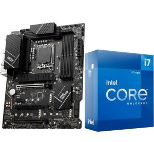 INLAND CPU Motherboard Intel Core i7-12700K 12(8P+4E) Cores up to 5.0 GHz Unlocked LGA 1700 Desktop Processor with Integrated Graphics Plus MSI PRO Z790-P WiFi DDR5 ProSeries Motherboard