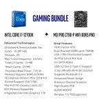 INLAND CPU Motherboard Intel Core i7-12700K 12(8P+4E) Cores up to 5.0 GHz Unlocked LGA 1700 Desktop Processor with Integrated Graphics Plus MSI PRO Z790-P WiFi DDR5 ProSeries Motherboard
