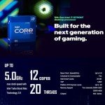 INLAND CPU Motherboard Intel i7-12700KF Gaming Desktop Processor 12 (8P+4E) Cores up to 5.0 GHz Unlocked LGA1700 Bundle with MSI PRO Z790-P WiFi DDR4 Motherboard