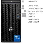Dell Optiplex 7010 Tower Business Desktop, Intel i7-12700K Processor (up to 5.0 GHz), Intel UHD 770 Graphics, 16GB RAM, 512GB PCIe SSD, DVD-RW, DP Port, HDMI, Wi-Fi + Bluetooth, Windows 11 Pro