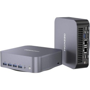 GEEKOM GT1 Mega AI Mini PC,14th Gen Intel Core Ultra U9-185H Processor (16C/22T,up to 5.1 GHz),32GB DDR5 2TB PCIe Gen4 SSD,Mini Desktop Computers Windows 11 Pro,WiFi 7/BT 5.4/Dual 2.5G LAN/USB4.0/8K