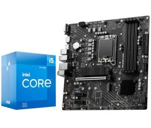 Micro Center CPU Motherboard Intel Core i5-12400F 12th Gen 6-Cores LGA 1700 Desktop Processor with MSI PRO B760M-P DDR4 ProSeries Motherboard