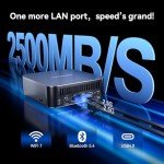 GEEKOM GT1 Mega AI Mini PC,14th Gen Intel Core Ultra U9-185H Processor (16C/22T,up to 5.1 GHz),32GB DDR5 2TB PCIe Gen4 SSD,Mini Desktop Computers Windows 11 Pro,WiFi 7/BT 5.4/Dual 2.5G LAN/USB4.0/8K