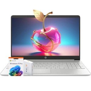 HP Latest 15" Laptop, Intel Celeron N4120 Quad-core Processor, 16GB RAM, 256GB SSD, 15.6" HD Micro Edge LED Display, Fast Charge, SD Card Reader, Windows 11 Pro, WOWPC Recovery USB