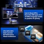 GEEKOM GT1 Mega AI Mini PC,14th Gen Intel Core Ultra U9-185H Processor (16C/22T,up to 5.1 GHz),32GB DDR5 2TB PCIe Gen4 SSD,Mini Desktop Computers Windows 11 Pro,WiFi 7/BT 5.4/Dual 2.5G LAN/USB4.0/8K