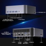 GEEKOM GT1 Mega AI Mini PC,14th Gen Intel Core Ultra U9-185H Processor (16C/22T,up to 5.1 GHz),32GB DDR5 2TB PCIe Gen4 SSD,Mini Desktop Computers Windows 11 Pro,WiFi 7/BT 5.4/Dual 2.5G LAN/USB4.0/8K