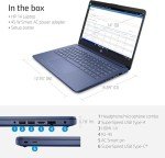HP 14" HD Laptop | Back to School Limited Edition with 1 Year Microsoft 365 | Intel Quad-Core Processor | 16GB RAM | 576GB Storage | Long Battery Life | Royal Blue | w/WOWPC Bundle | Windows 11