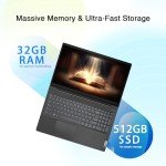 Lenovo V15 Business Laptop | Intel 4-core Processor | Intel UHD Graphics | 15.6" FHD (1920 x 1080) | 32GB RAM | 512GB SSD | Ethernet RJ-45 | Military Durability | Windows 11 Pro