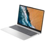 HP 15.6" Portable Laptop (Include 1 Year Microsoft 365), HD Display, Intel Quad-Core N200 Processor, 8GB RAM, 128GB Storage, Wi-Fi 6, Webcam, HDMI, Numeric Keypad, Windows 11 Home, Silver