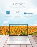 HP New 14" HD Ultra Light Thin Laptop, Quad-Core Intel Celeron Processor, 8GB RAM, 192GB (64GB eMMC+ 128GB Card), Wi-Fi, Upto 11 Hours, Windows 11 S + 1 Year Office 365+HubxcelAccessory, Rose Gold