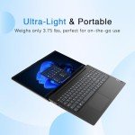Lenovo V15 Business Laptop | Intel 4-core Processor | Intel UHD Graphics | 15.6" FHD (1920 x 1080) | 32GB RAM | 512GB SSD | Ethernet RJ-45 | Military Durability | Windows 11 Pro