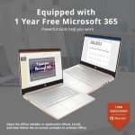 HP New 14" HD Ultra Light Thin Laptop, Quad-Core Intel Celeron Processor, 8GB RAM, 192GB (64GB eMMC+ 128GB Card), Wi-Fi, Upto 11 Hours, Windows 11 S + 1 Year Office 365+HubxcelAccessory, Rose Gold