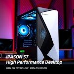 IPASON Gaming Desktop AMD Ryzen 5 5600GT (6 core up to 4.6GHz) AMD Radeon Vega 7 16GB DDR4 3200MHz 1TB M.2 NVMe 550W PSU Windows 11 Home Prebuilt Gaming PC