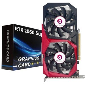 GPVHOSO RTX 2060 Super Graphics Card 8GB GDDR6 256Bit Video Card with Ray Tracing for PC Gaming, PCI Express x 16 3.0 HDMI Display Port DVI Dual Fans, Supports Up to 8K