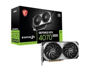 MSI GeForce RTX 4070 Super 12G Ventus 2X OC Gaming Graphics Card - 12 GB GDDR6X (21Gbps / 192 Bits), PCIe 4.0-2 x TORX 4.0 Fans - HDMI 2.1a, DisplayPort 1.4a
