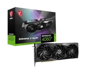 MSI GeForce RTX 4060 Ti Gaming X Slim 16G Graphics Card - NVIDIA RTX 4060 Ti, 16GB GDDR6 Memory, 18Gbps, PCIe 4.0, Twin Frozr 9, RGB, DLSS3