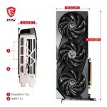 MSI GeForce RTX 4060 Ti Gaming X Slim 16G Graphics Card - NVIDIA RTX 4060 Ti, 16GB GDDR6 Memory, 18Gbps, PCIe 4.0, Twin Frozr 9, RGB, DLSS3