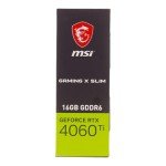 MSI GeForce RTX 4060 Ti Gaming X Slim 16G Graphics Card - NVIDIA RTX 4060 Ti, 16GB GDDR6 Memory, 18Gbps, PCIe 4.0, Twin Frozr 9, RGB, DLSS3