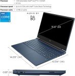 HP Victus 15.6 i5 Gaming Laptop, 15.6" FHD 144Hz Display, Intel Core i5-12450H, NVIDIA GeForce RTX 3050, 64GB RAM, 1TB SSD, Backlit KB, Touchpad, SD Card Reader, Webcam, HDMI, Wi-Fi 6, Win11 Home