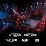 MSI Katana 15 15.6” 165Hz QHD Gaming Laptop: Intel Core i7-13620H, NVIDIA Geforce RTX 4070, 16GB DDR5, 1TB NVMe SSD, Cooler Boost 5, Win 11: Black B13VGK-2000US