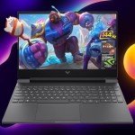 HP Victus 15.6 Ryzen 5 RTX 4050 Gaming Laptop, 15.6" FHD 144Hz, AMD Ryzen 5 8645HS (Beats Intel i7-1355U & Intel i5-14400F), NVIDIA GeForce RTX 4050, 64GB DDR5 RAM, 2TB SSD, Backlit KB, W11H