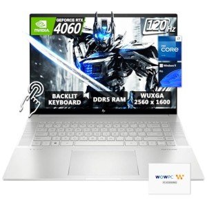 HP Envy Laptop | 16" 2K 120Hz Touchscreen | Intel Core i7-13700H 14-core Processor | NVIDIA GeForce RTX 4060 | Backlit Keyboard | 32GB DDR5 RAM | 1TB SSD | Windows 11 Pro | WOWPC Recovery USB