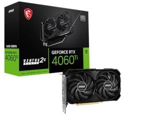 MSI Gaming GeForce RTX 4060 Ti 16GB GDRR6 Extreme Clock: 2625 MHz 128-Bit HDMI/DP Nvlink TORX Fan 4.0 Ada Lovelace Architecture Graphics Card (RTX 4060 Ti Ventus 2X Black 16G OC)
