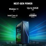 ASUS ROG Strix G16CH i7 RTX4070 Gaming Desktop, Intel i7-13700KF, NVIDIA GeForce RTX 4070, 32GB RAM, 2TB SSD, Wi-Fi 6, HDMI, RJ-45, Windows 11 Pro, Grey + with Machenike Mechanical Keyboard