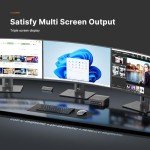 BOSGAME P4 Plus Mini PC Desktop Computers, AMD Ryzen 7 5825U, 32GB DDR4, 1TB SSD, Windows 11 Pro, Dual LAN 2.5G/Wi-Fi 6E/BT5.2, 4K Triple Display, Compact Silent PC for Gaming, Office, Design
