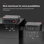 BOSGAME P4 Plus Mini PC Desktop Computers, AMD Ryzen 7 5825U, 32GB DDR4, 1TB SSD, Windows 11 Pro, Dual LAN 2.5G/Wi-Fi 6E/BT5.2, 4K Triple Display, Compact Silent PC for Gaming, Office, Design