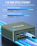 GMKtec Mini PC, Intel Twin Lake N150 (Upgraded N100), 16GB DDR4 RAM 512GB PCIe M.2 SSD, Desktop Computer 4K Dual HDMI/USB3.2/WiFi 6/BT5.2/2.5GbE RJ45 for Office, Business