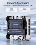 KAMRUI E2 Mini PC 11 Pro, 12th Gen Alder Lake- N97(up to 3.6GHz) Micro PC(Beat N150), 16GB RAM 512GB M.2 SSD, Mini Computer Support 4K Display/USB3.2/WiFi/BT/Gigabit Ethernet Mini PC