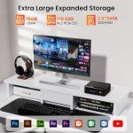 Beelink Mini PC SER5 Pro 5850U, AMD Ryzen 7 5850U(Up to 4.4GHz), 16GB DDR4 1TB M.2 PCIe3.0 SSD High-Performance Mini Computers, Support 4k Triple Display/ WiFi6/ BT5.2/ 1000Mbps LAN Home/Office