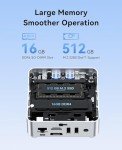 KAMRUI Essenx E2 N150 Mini Pc, Micro PC 16GB DDR4 512GB SSD Mini Computers, Twin Lake-N N150 (Beat N100, up to 3.6GHz) Small PC, HDMI+DP1.4 Dual 4K UHD,Gigabit Ethernet,WiFi,BT/Home/Office Desktop PC