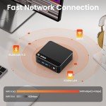 Beelink Mini PC SER5 Pro 5850U, AMD Ryzen 7 5850U(Up to 4.4GHz), 16GB DDR4 1TB M.2 PCIe3.0 SSD High-Performance Mini Computers, Support 4k Triple Display/ WiFi6/ BT5.2/ 1000Mbps LAN Home/Office