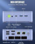 GMKtec M5 Plus Gaming Mini PC Ryzen 7 5825U (Upgraded 5700U), 32GB RAM 1TB SSD Dual NIC LAN 2.5GbE Desktop Computers, Triple 4K Display - Lunar Blue