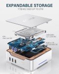 KAMRUI GK3PLUS Mini PC, 16GB DDR4 1TB M.2 SSD Micro Pc, 12th Gen Alder Lake-N95(up to 3.40GHz) Mini Desktop Computers, Support 2xHDMI+VGA 4K Triple Display for School/Home/Office