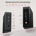 Beelink Mini PC SER5 Pro 5850U, AMD Ryzen 7 5850U(Up to 4.4GHz), 16GB DDR4 1TB M.2 PCIe3.0 SSD High-Performance Mini Computers, Support 4k Triple Display/ WiFi6/ BT5.2/ 1000Mbps LAN Home/Office