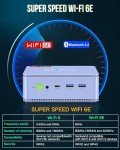 GMKtec M5 Plus Gaming Mini PC Ryzen 7 5825U (Upgraded 5700U), 32GB RAM 1TB SSD Dual NIC LAN 2.5GbE Desktop Computers, Triple 4K Display - Lunar Blue
