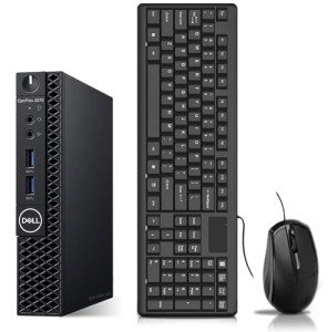 Dell 3070 Optiplex Micro Desktop PC Mini Computer, Intel Core i5-9500T, 16GB DDR4 RAM, 512GB SSD, WiFi, BT, USB 3.0, Keyboard & Mouse, Windows 10 Pro (Renewed)