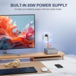 Beelink EQR6 Mini PC AMD Ryzen 5 6600H(Up to 4.5GHz), 16GB DDR5 RAM 500GB PCIE4.0 SSD Dual LAN Mini PC, AMD Radeon 660M, Dual HDMI/ WiFi6/ BT5.2/ Home/Office/Build-in Power Supply Desktop Computer