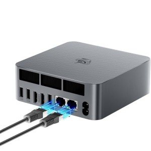 Beelink EQR6 Mini PC, AMD Ryzen 5 6600H(6nm, 6C/12T) up to 4.5GHz, Mini Computer 16GB DDR5 RAM 500GB PCIe4.0 SSD, Micro PC 4K@60Hz Dual HDMI/Built-in Power Supply/WiFi6/BT5.2/Office/Home/HTPC/W-11 Pro