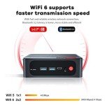 Beelink Mini PC, AMD Ryzen 7 5850U(8C/16T, up to 4.4GHz), 16GB DDR4 500GB M.2 NVMe SSD, SER5 Pro Mini Desktop Computer Support 4K@60Hz Triple Display/DP1.4/HDMI/Type-C/WiFi 6/BT5.2/Gaming/Office/Home