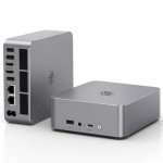Beelink EQR6 Mini PC, AMD Ryzen 6600H (6C/12T, Up to 4.5GHz), 16GB DDR5-4800MHz 500GB PCle 4.0 SSD, Support Dual 1000M LAN, Ultra-Quiet and Built-in Power Supply, Home/Office Micro Desktop Computer