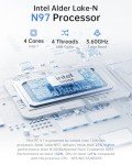 ACEMAGIC Vista V1 N97 Mini Pc, 12Th Gen Intel N97 (Beat N150/N95, Up to 3.6Ghz), 16Gb Ddr4 Ram 512Gb Ssd Mini Computers, 4K Dual Display, WiFi/Bt, Vesa Mount, Home/Office Micro Pc