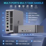 Beelink EQR6 Mini PC, AMD Ryzen 6600H (6C/12T, Up to 4.5GHz), 16GB DDR5-4800MHz 500GB PCle 4.0 SSD, Support Dual 1000M LAN, Ultra-Quiet and Built-in Power Supply, Home/Office Micro Desktop Computer