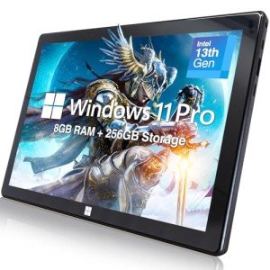 Fusion5 10.1" Windows 11 Professional Tablet PC - Intel 13th Gen - Full HD Windows Tablet Computer - 8GB RAM, 256GB SSD Storage, Quad-Core CPU, 10 Inch, USB 3.0, Micro HDMI, Expandable Storage