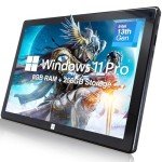 Fusion5 10.1" Windows 11 Professional Tablet PC - Intel 13th Gen - Full HD Windows Tablet Computer - 8GB RAM, 256GB SSD Storage, Quad-Core CPU, 10 Inch, USB 3.0, Micro HDMI, Expandable Storage